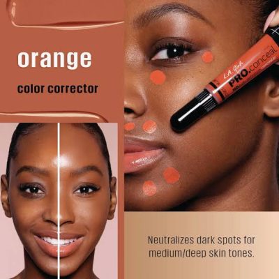 Orange colour corrector concealer